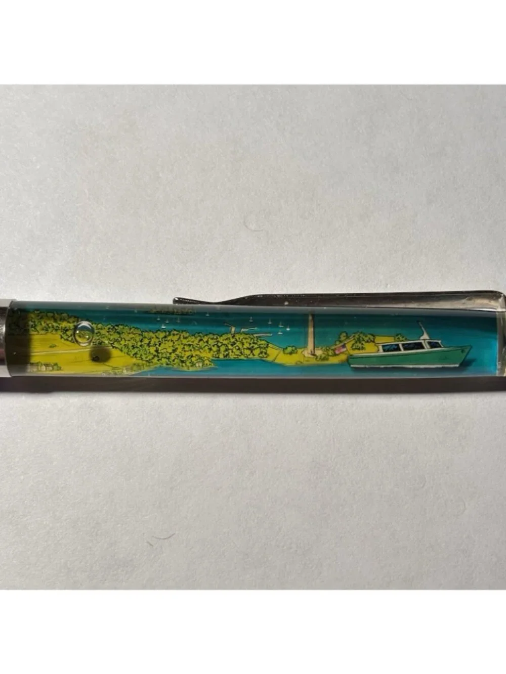Put in Bay Ohio Floaty Pen Boat Moves by Island Lighthouse Vintage Souvenir